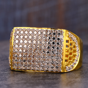 916 Gold CZ Hallmark Gentlemen's  Ring MR778