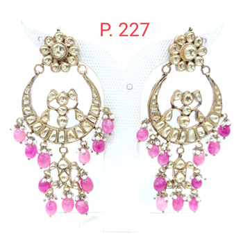 Flower & Moon shape kundan Design with pink Beads...