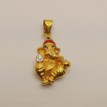 22k gold ganpati pendant by 