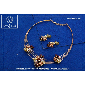 18kt Unique Design Necklace Set by 
