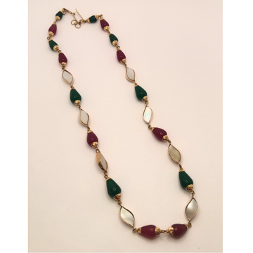 18k gold anique colorful stone mala by 
