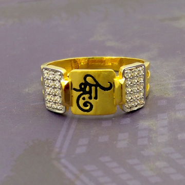 Heart touching shree letter 22 kt gold gold ring