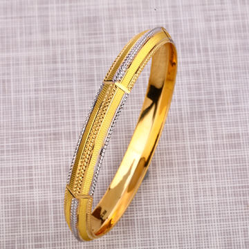916 Gold Designer Lock Kada Bracelet  MPKB21