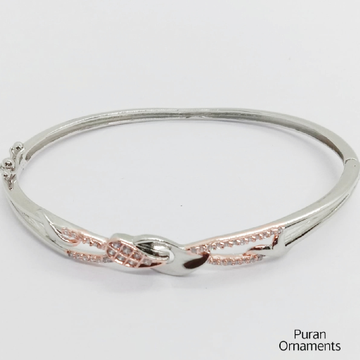 Sterling silver ladies bracelet in two tone platti... by 