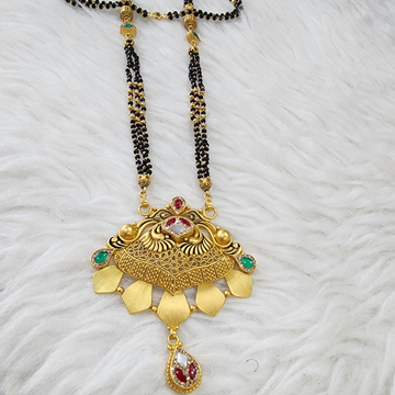 916 Gold Antique Swory Jadtar Long Mangalsutra by 