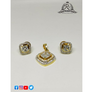 22 carat gold antique ladies pendant set RH-PS650