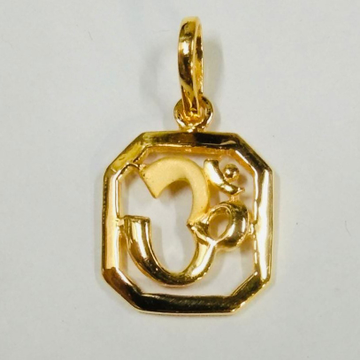 Gold enduring pendant by 