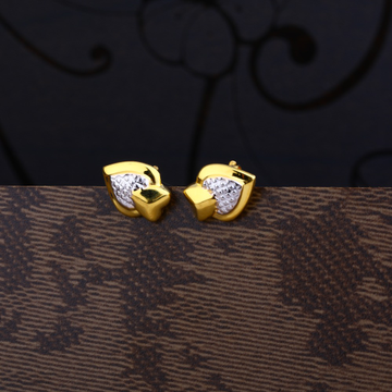 Ladies 916 Gold designer Cz Earring -LPE90