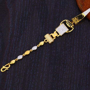 916 Gold Women's Delicate Plain Bracelet LB328