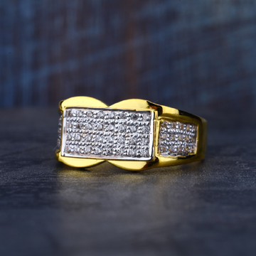 Mens 916 Gold Cz Ring Daily Wear-MR90