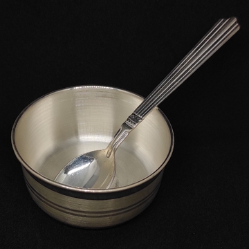 Silver Glass and Bowl set with Spoon by 