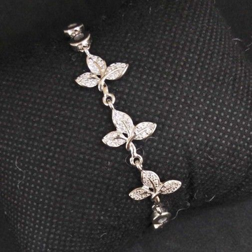 925 Sterling Silver Leaf Designed Ladies Bracelet by 