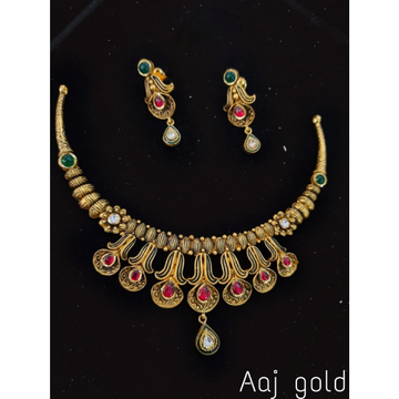 22 kt gold antique set by Aaj Gold Palace