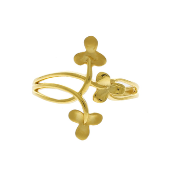 triple Flowers 22kt Gold Ring