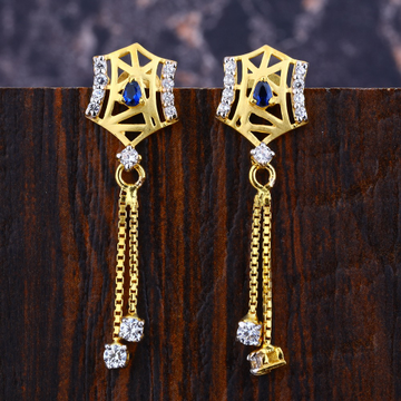 22CT Gold Cz Women's Gorgeous Hallmark Jhummar Ear...