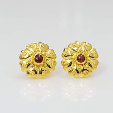 22 carat gold Floral ladies earrings rh-le803