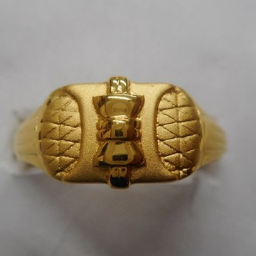 22 kt gold casting fancy gents ring by Aaj Gold Palace