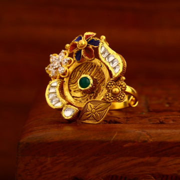 22CT Gold CZ Hallmark Antique Delicate Ladies Ring...