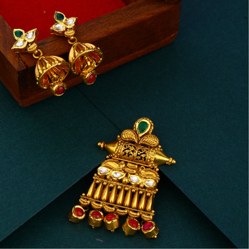 916 gold everstylish design Antique pendant set 