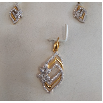 916 CZ Gold Morden Pendant Set  by 