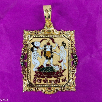 916 gold fancy ful jogani ma mina pendant by Saurabh Aricutting