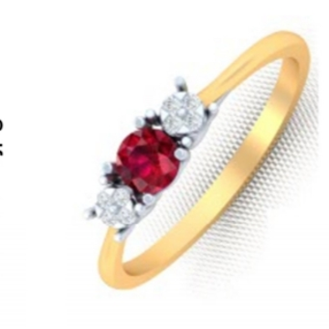Red Stone Diamond ring by 