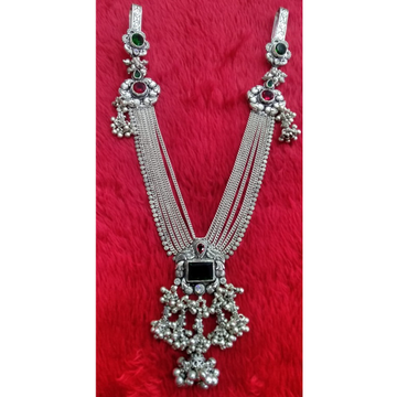 Silver Traditional Color Stone Antique Designer Ka... by 