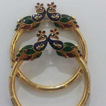 916 Gold peacock design bangle sg-161 by 