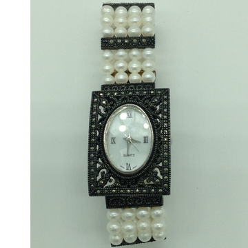 Freshwater White Round Pearls 4 Layers Antique Watch JBG0243
