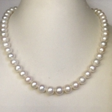 Freshwater white round graded pearls strand JPM0101