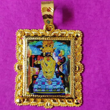 916 Gold Kali Maa Lasor PrintPendant by Saurabh Aricutting