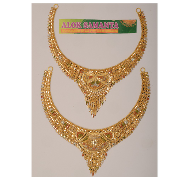916 Yellow Gold Bridal Necklace by Samanta Alok Nepal
