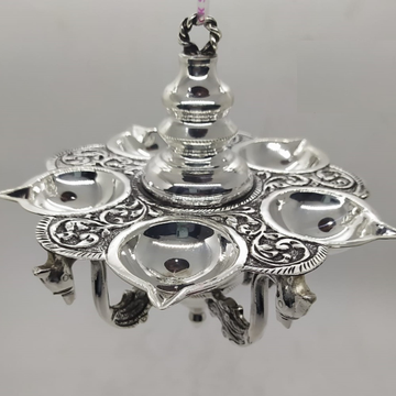 925 Pure Silver diya in Antique work PO-143-23 by 