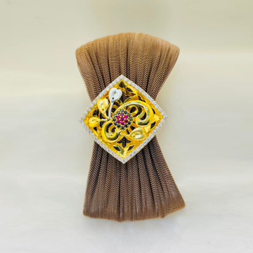 22k Gold Flora Aura Stone Bracelet by 
