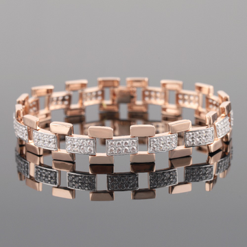 18kt square shaped diamond men's bracelet by 
