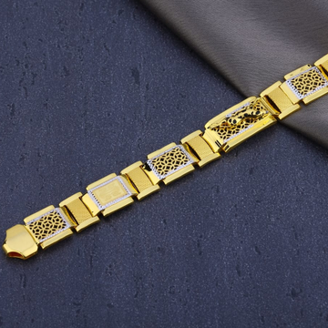 916 Gold Mens Plain Delicate Bracelet MPB292