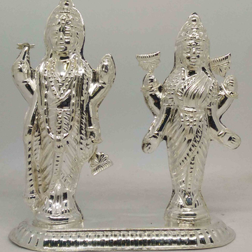 Silver Bhagwan Shree Vishnu & Maa Laxmi Murti For... by 
