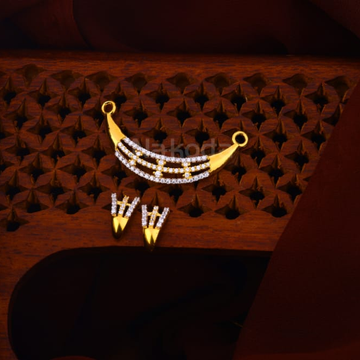 22KT Gold Ladies Designer Mangalsutra Pendant MP65...