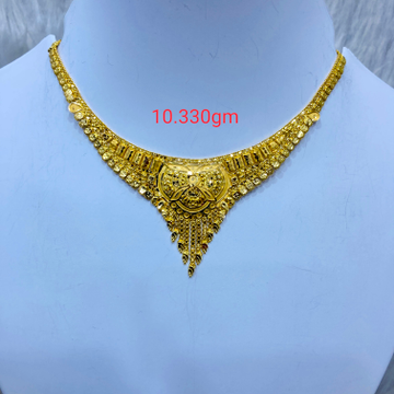 AquaGold916 Bangali Work 916 Gold Necklace