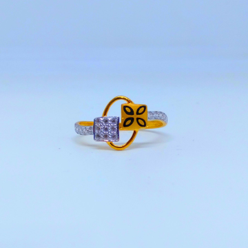 22 KT 916 Hallmark oval shape diamond Ladies Ring by Harekrishna Gold