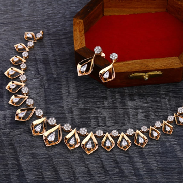 750 Rose Gold Exclusive Ladies Necklace Set RN331