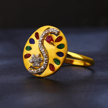22kt Gold  Color Diamond Hallmark Women's Ring LR4...