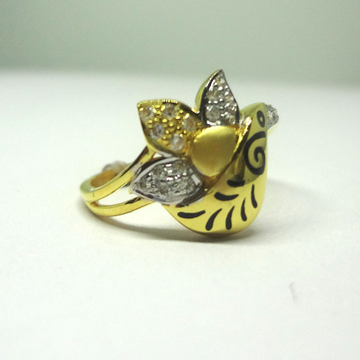 916 gold cz diamond antique ladies ring