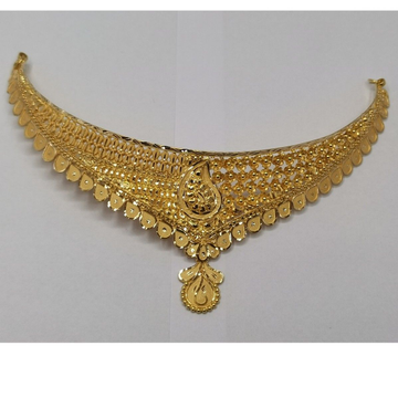 916 Gold Slim Choker Set by 