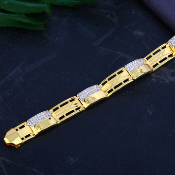 Mens 916 Gold Bracelet-MCB75