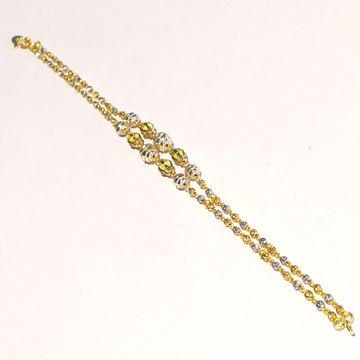 91.6 Gold Two Line Vartical Minakari Work Ladies Bracelet by 
