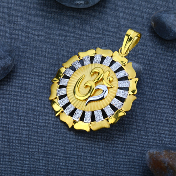 Men's Exclusive 22K Om Gold Pendant- GP19