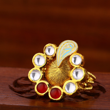 22KT Gold Hallmark Antique Exclusive Ladies Ring L...