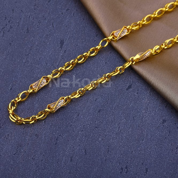 916 Mens Gold CZ Exclusive Chain MCH861