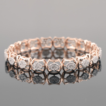 18kt rose gold designer diamond bangle  by 